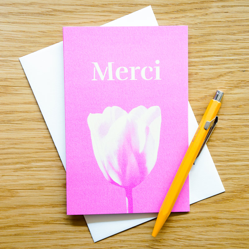 Carte double Merci – Tulipe