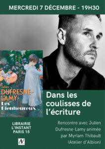 Affiche Julien Dufresne-Lamy Librairie L'Instant