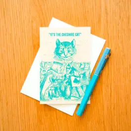 Carte double The Cheshire cat (Alice au pays des merveilles)