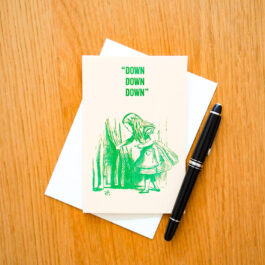 Carte double Down, down, down (Alice au pays des merveilles)