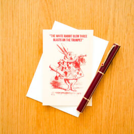 Carte double The White Rabbit (Alice au pays des merveilles)