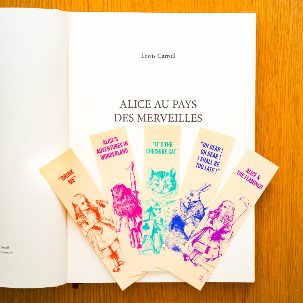 Toute la collection des marque-pages Alice