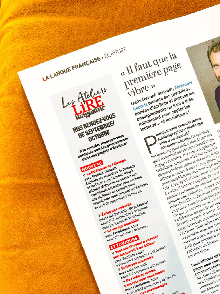 Les ateliers d'écriture du magazine Lire