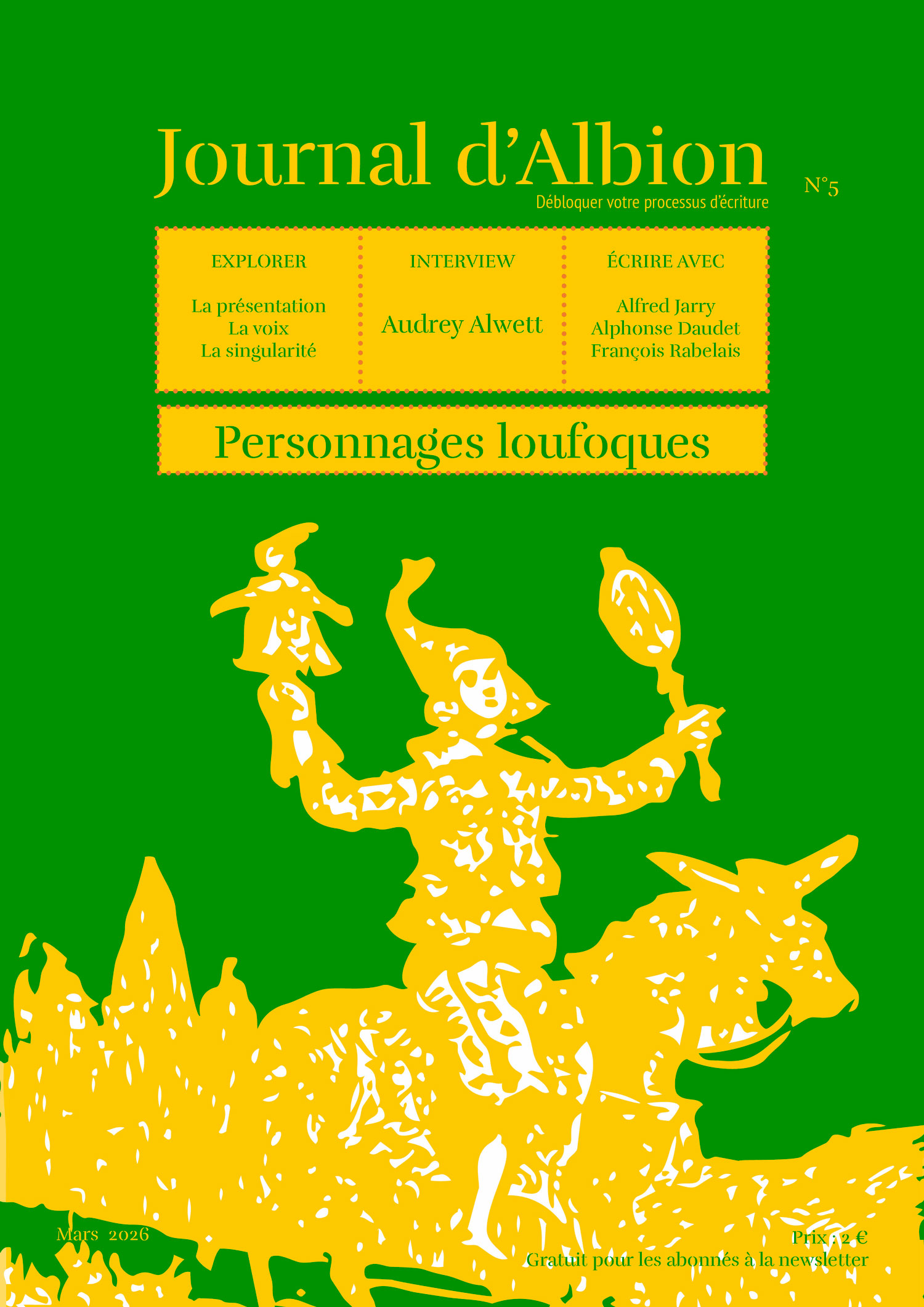 Couverture Journal d'Albion n°5 - Personnages loufoques